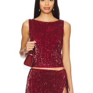 Selma Top in Oxblood by Lovers and Friends